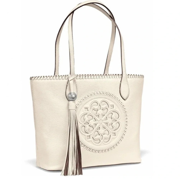 BRIGHTON Gabriella Medallion Tote minimilst LOGO quiet luxury office - Picture 2 of 16